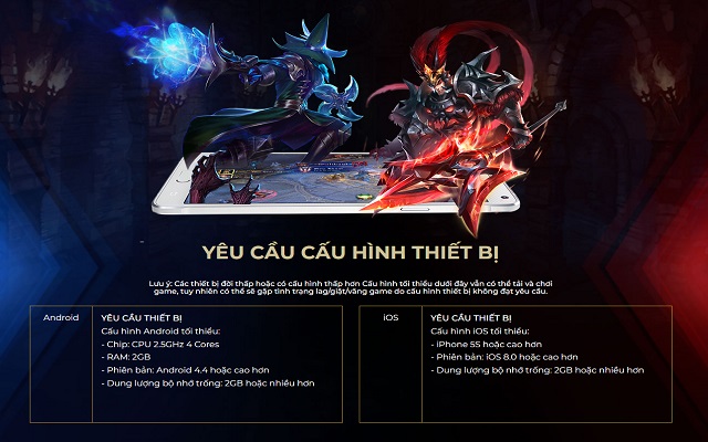 Thông tin về cấu hình chơi Liên Quân Mobile từ nhà sản xuất Thông tin về cấu hình chơi Liên Quân Mobile từ nhà sản xuất