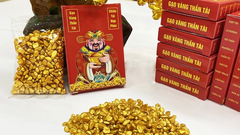 Sử dụng gạo vàng Thần Tài hóa giải
