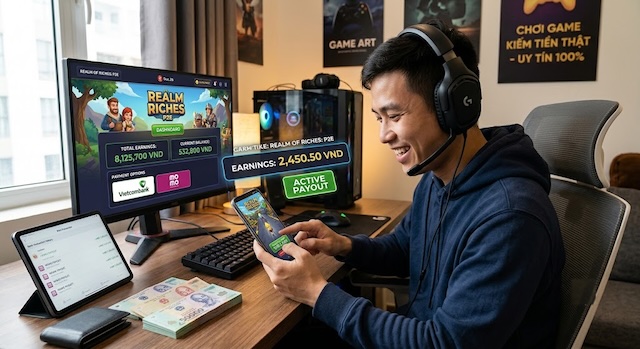 Xu hướng chơi game kiếm tiền thật ngày càng được nhiều người ưa chuộng Xu hướng chơi game kiếm tiền thật ngày càng được nhiều người ưa chuộng